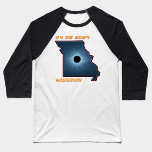 Missouri 2024 Total Solar Eclipse Baseball T-Shirt